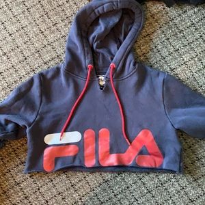 Cropped Fila hoodie